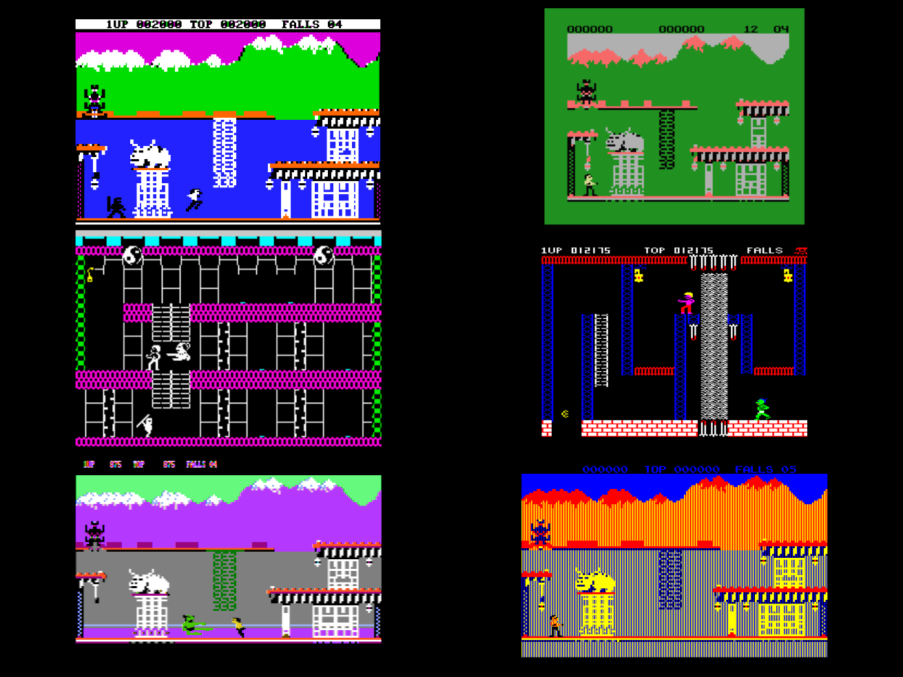 Photos from the C64 version of Bruce Lee