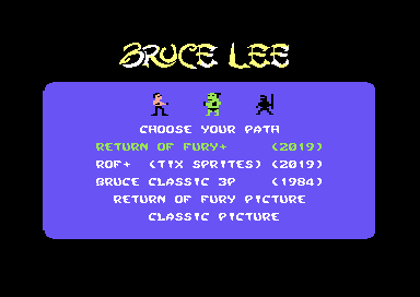 Bruce Lee Duology CRT Menu