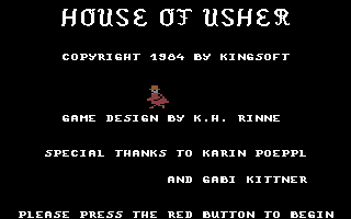House of Usher C64 title screen
